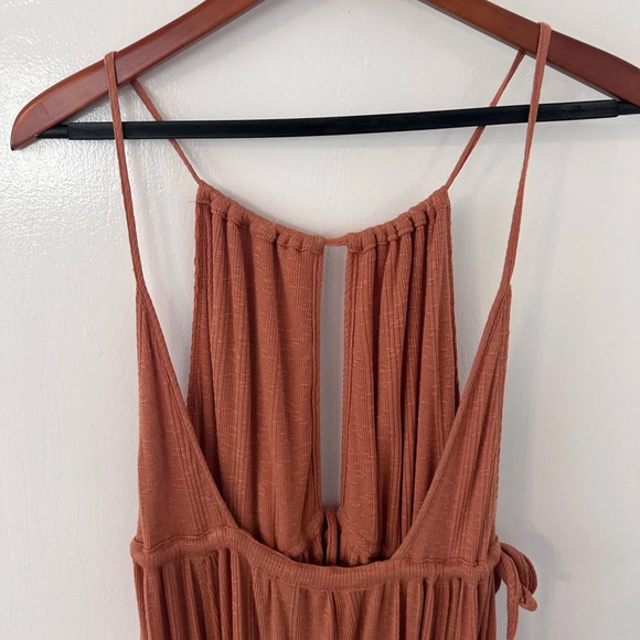 Free People Beach Love Spell Maxi Ribbed Orange Dress - Picture 6 of 7